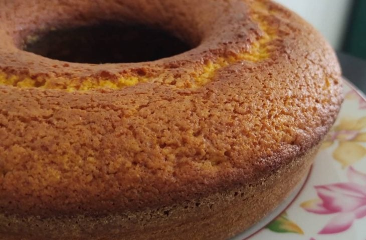 Bolo de fubá vegano