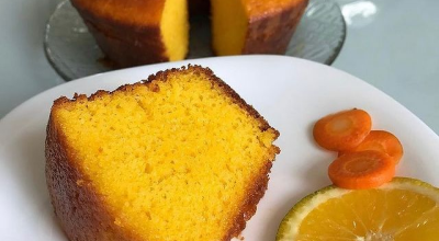 Bolo de laranja com cenoura saudável