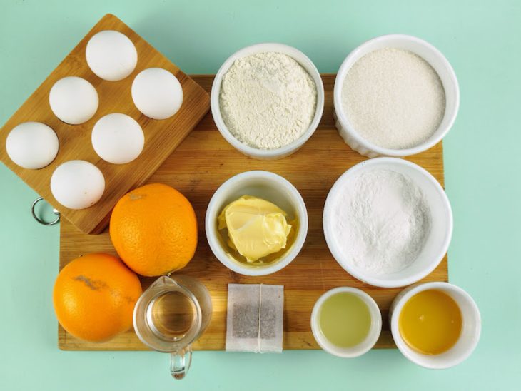 Ingredientes para o preparo reunidos.