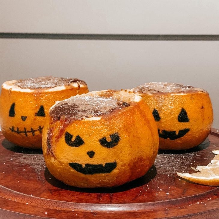 Bolo de laranja de Halloween