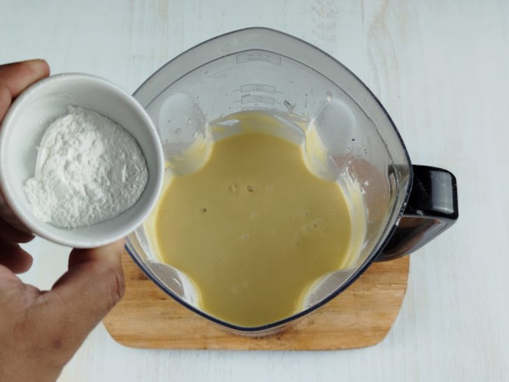 Fermento adicionado ao liquidificador.