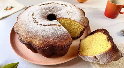 Bolo de laranja de liquidificador com casca