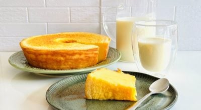Bolo de leite simples de liquidificador