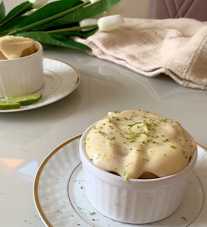 Bolo de limão saudável na Airfryer