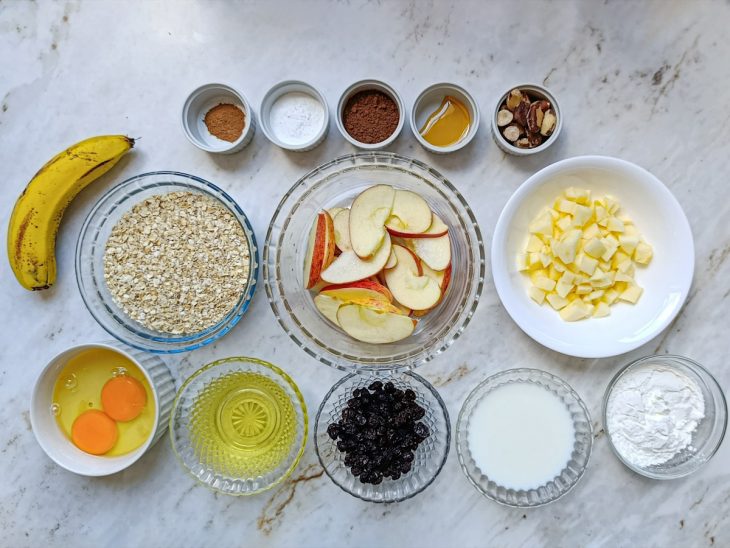 Ingredientes na bancada.