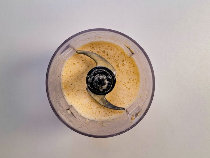 Massa da torta no mixer.