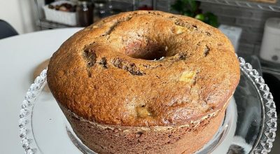 Bolo de maçã com banana