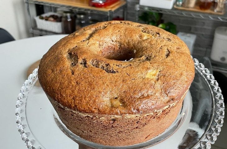 Bolo de maçã com banana