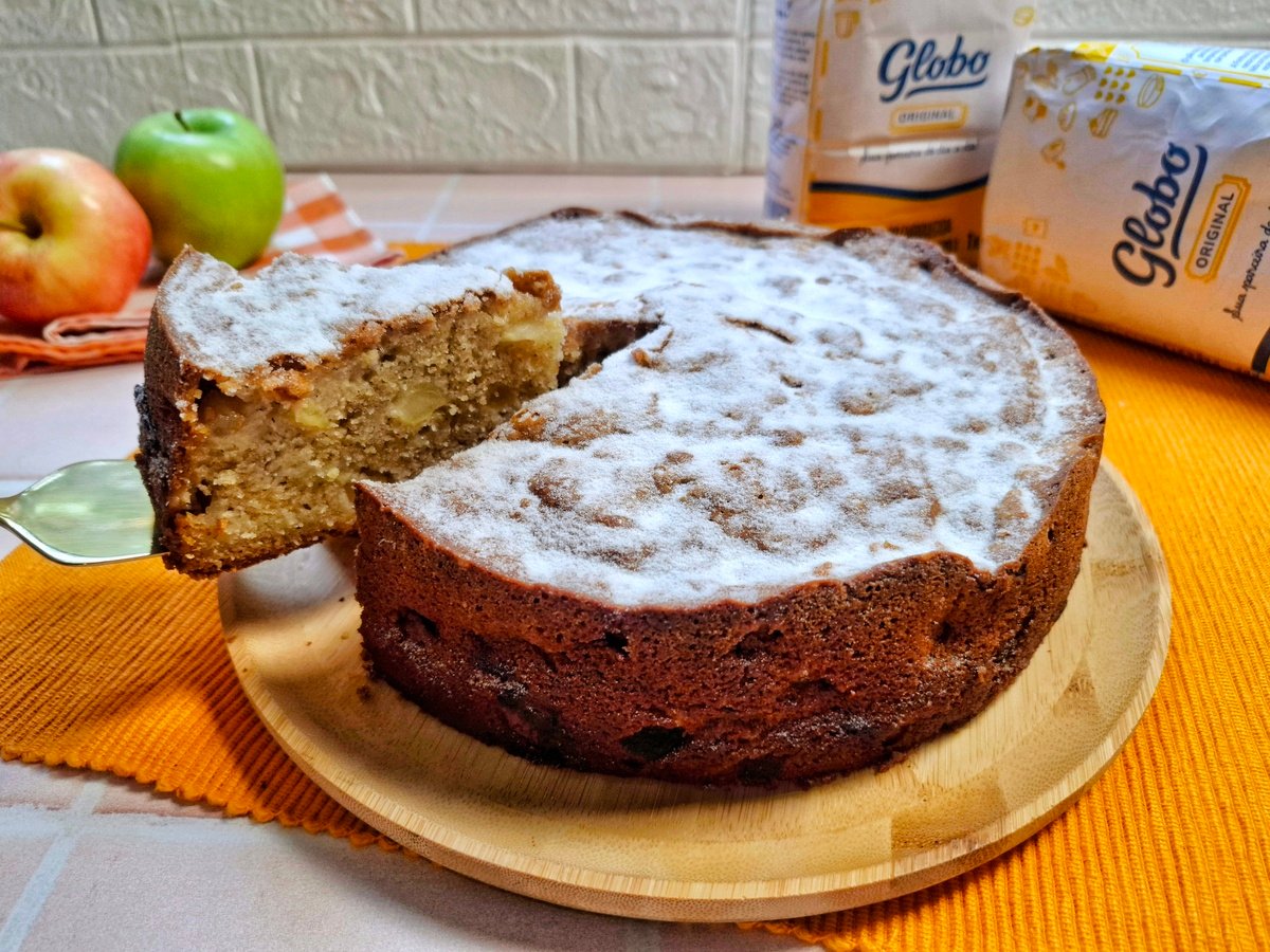 Bolo de maçã com canela