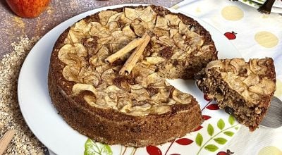 Bolo de maçã sem trigo