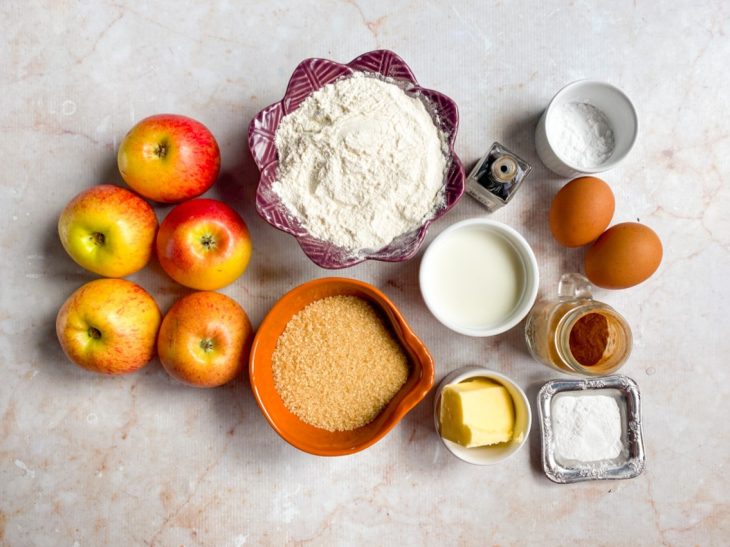 Ingredientes para o preparo da receita.
