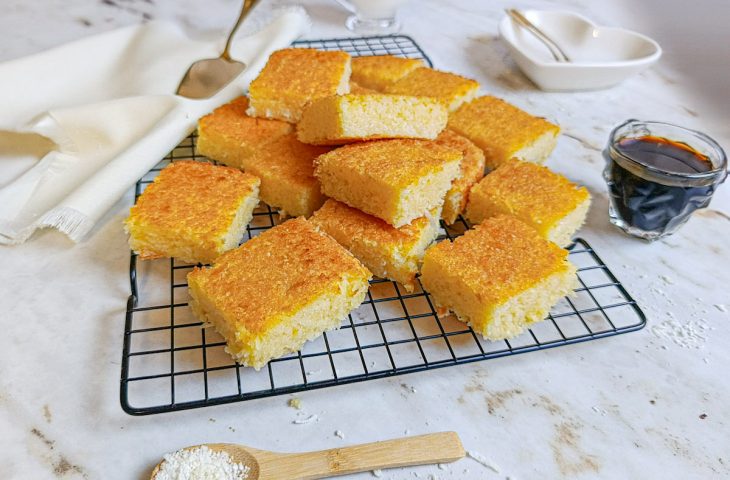 Bolo de macaxeira cremoso