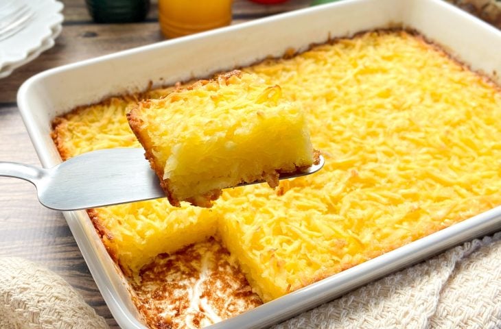 Bolo de mandioca crua