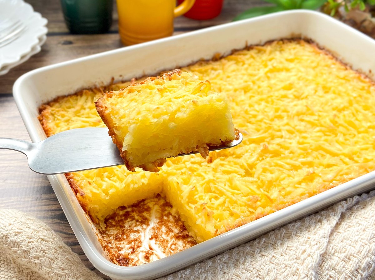 Bolo de mandioca crua