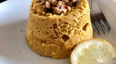 Bolo de micro-ondas de granola e limão