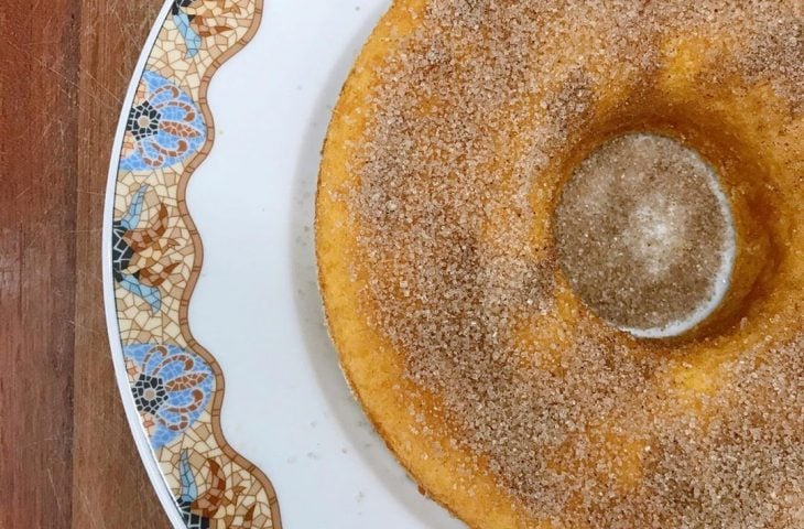 Bolo de milho com coco vegano