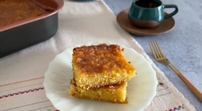 Bolo de milho de latinha com flocos