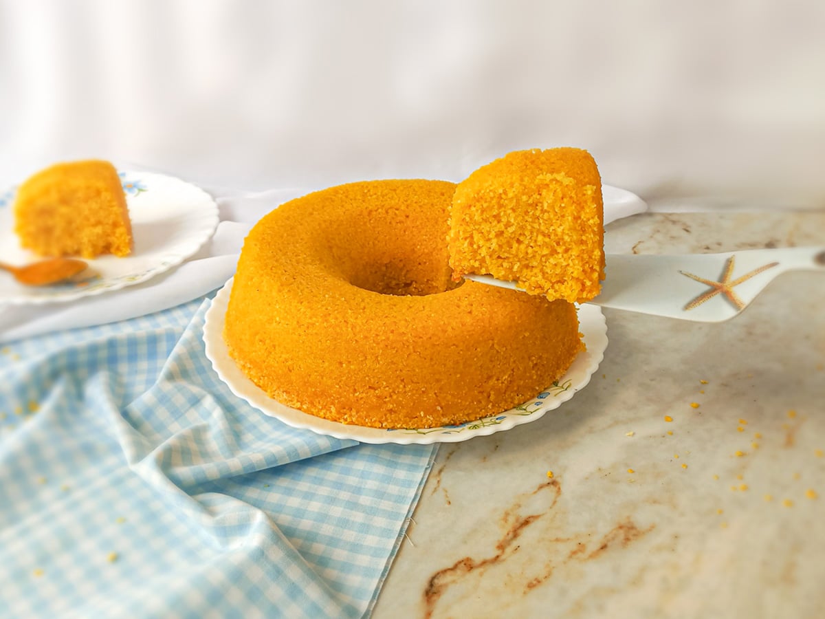 Bolo de milho simples de liquidificador