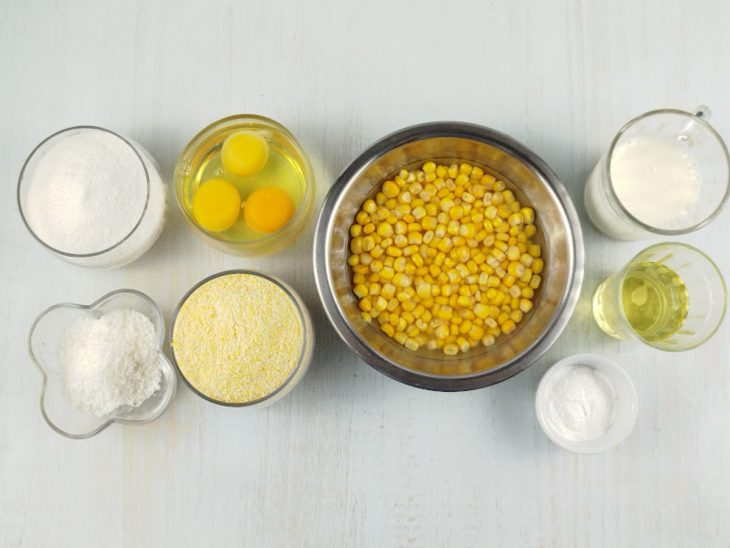 Ingredientes reunidos para o preparo da receita.