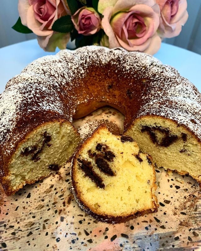 Bolo de nata com chocolate