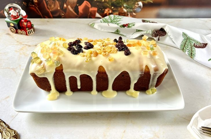 Bolo de Natal com frutas cristalizadas