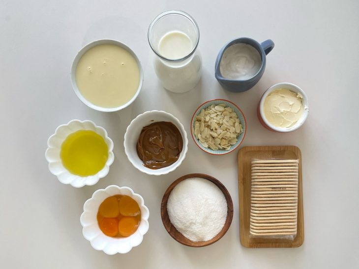 Ingrediente separados sobre a bancada.