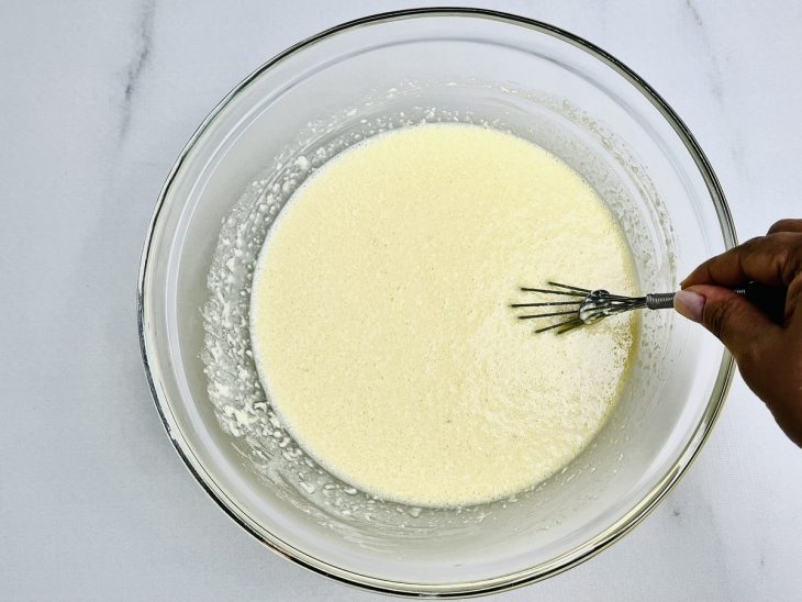 massa de bolo de tapioca.