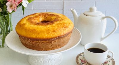 Bolo de trigo simples de liquidificador