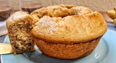 Bolo fit de banana e aveia no liquidificador