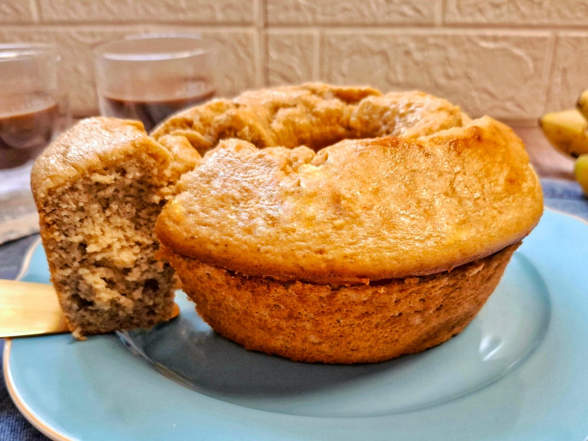Bolo fit de banana e aveia no liquidificador