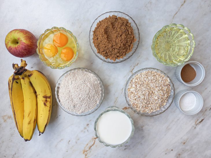 Ingredientes reunidos para o preparo da receita.