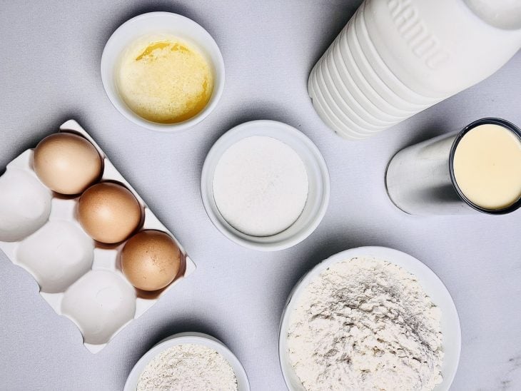 Ingredientes reunidos para o preparo da receita.