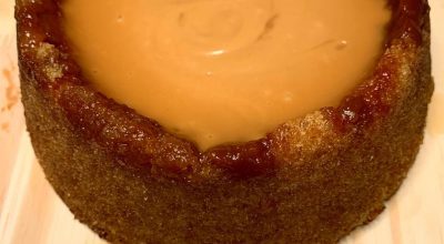 Bolo piscina com doce de leite