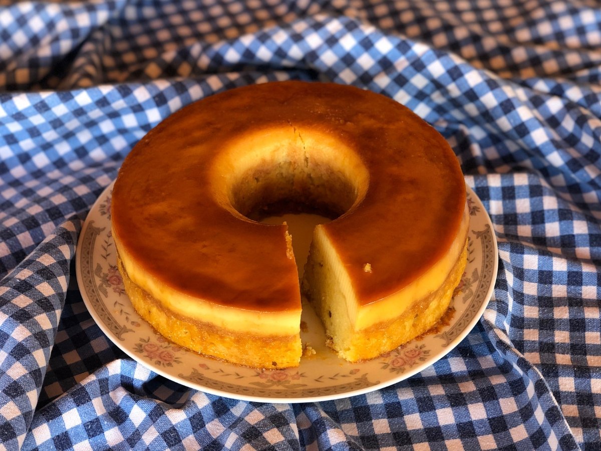 Bolo pudim de laranja