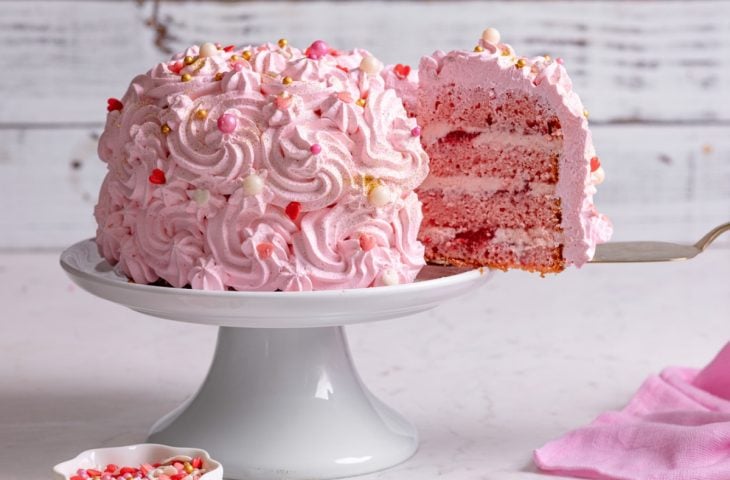 Bolo rosa