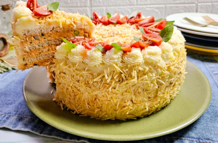 Bolo salgado de frango