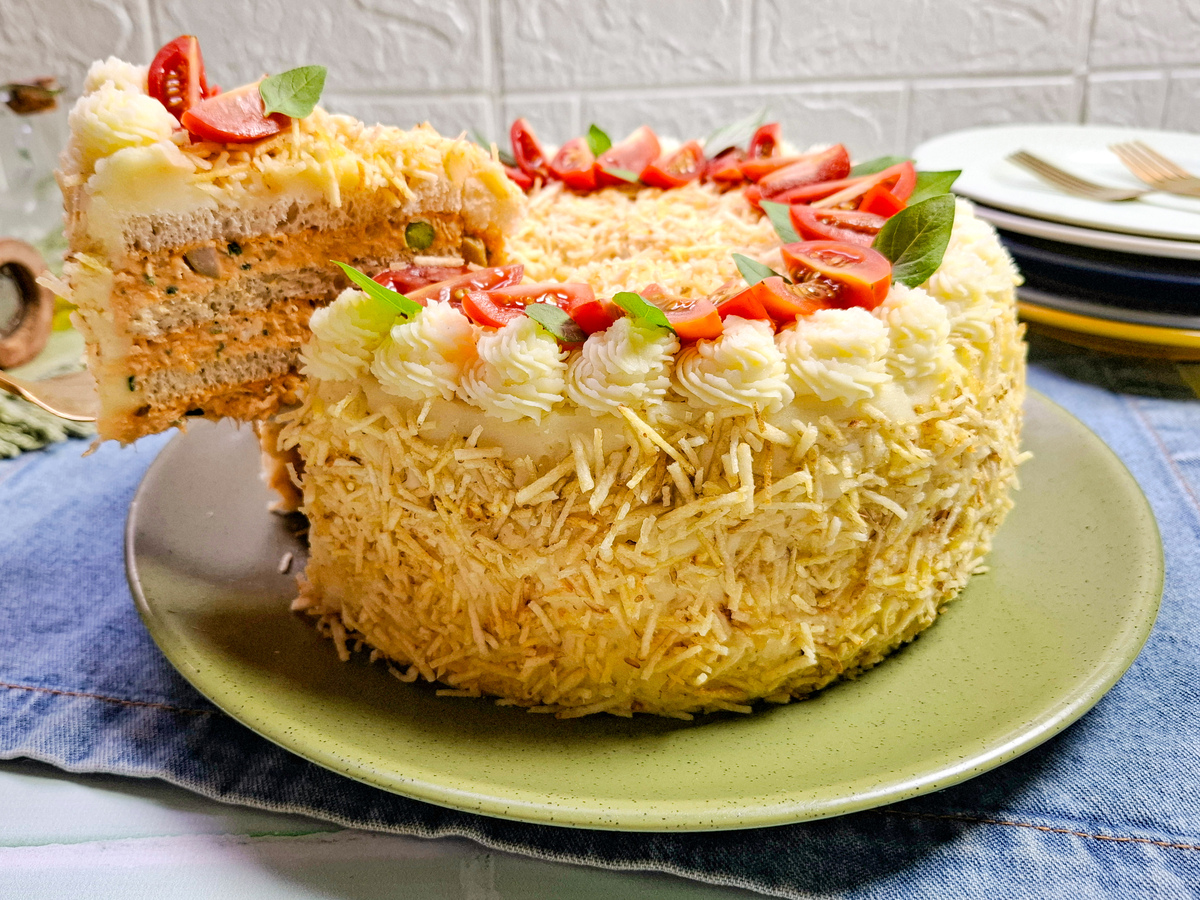 Bolo salgado de frango