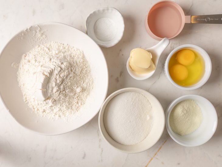 Ingredientes reunidos para o preparo da receita.