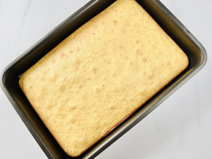 Massa saída do forno, após o tempo de assamento.