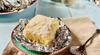 Bolo toalha felpuda gelado