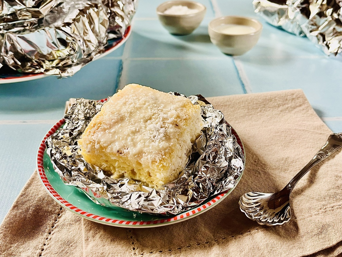 Bolo toalha felpuda gelado