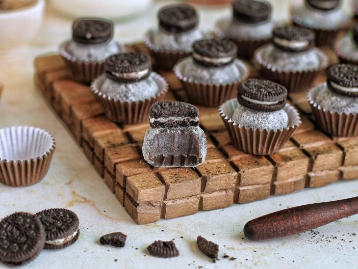 Brigadeiro de Oreo servido.