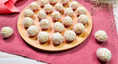 Brigadeiro branco com chocolate branco
