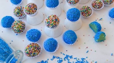 Brigadeiro colorido com gelatina