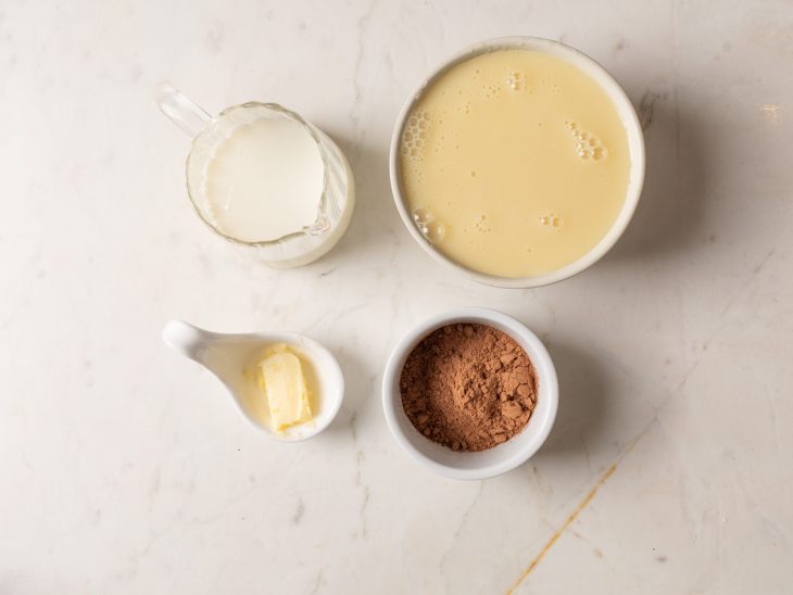 Ingredientes reunidos para o preparo da receita.