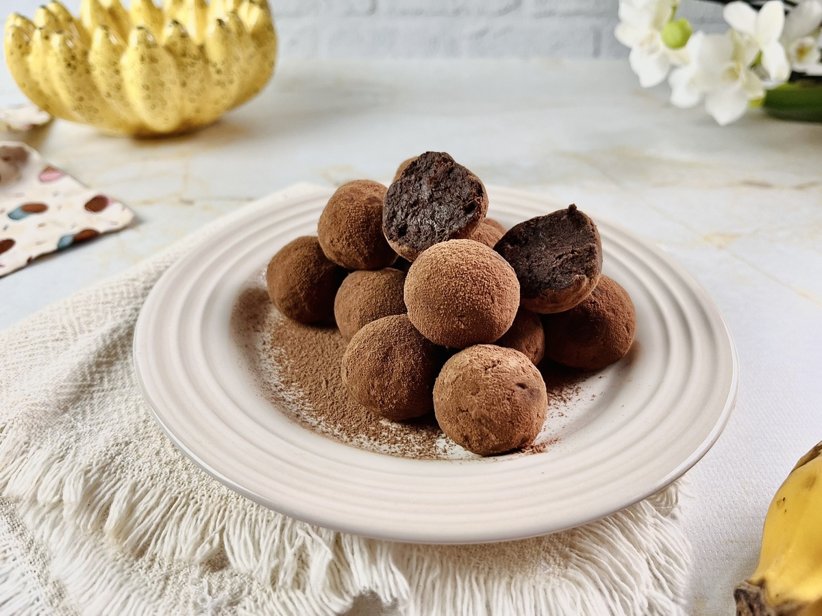 Brigadeiro sem leite condensado com banana madura