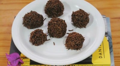 Brigadeiro vegano de festa