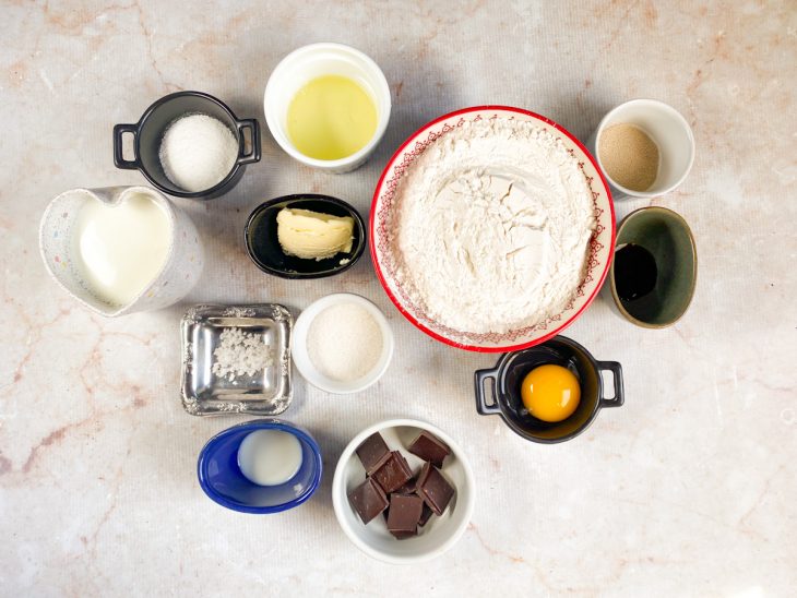 Ingredientes reunidos para o preparo da receita.
