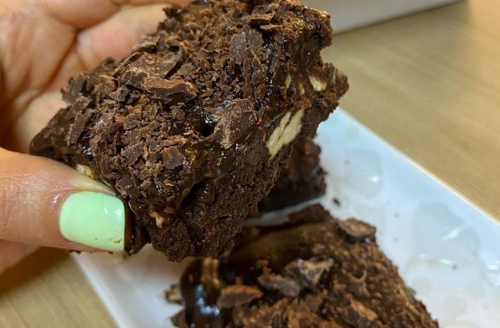 Brownie com grão-de-bico