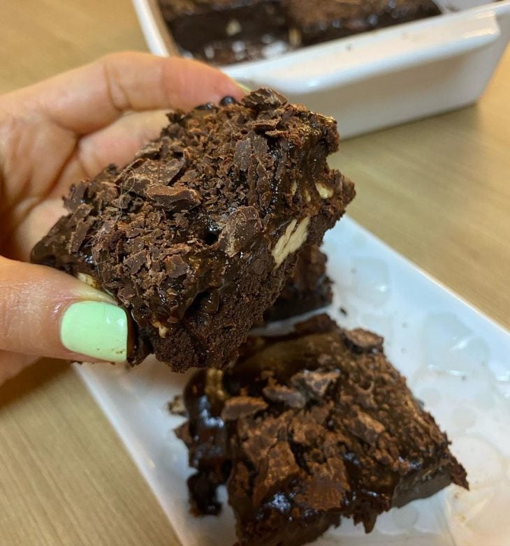 Brownie com grão-de-bico